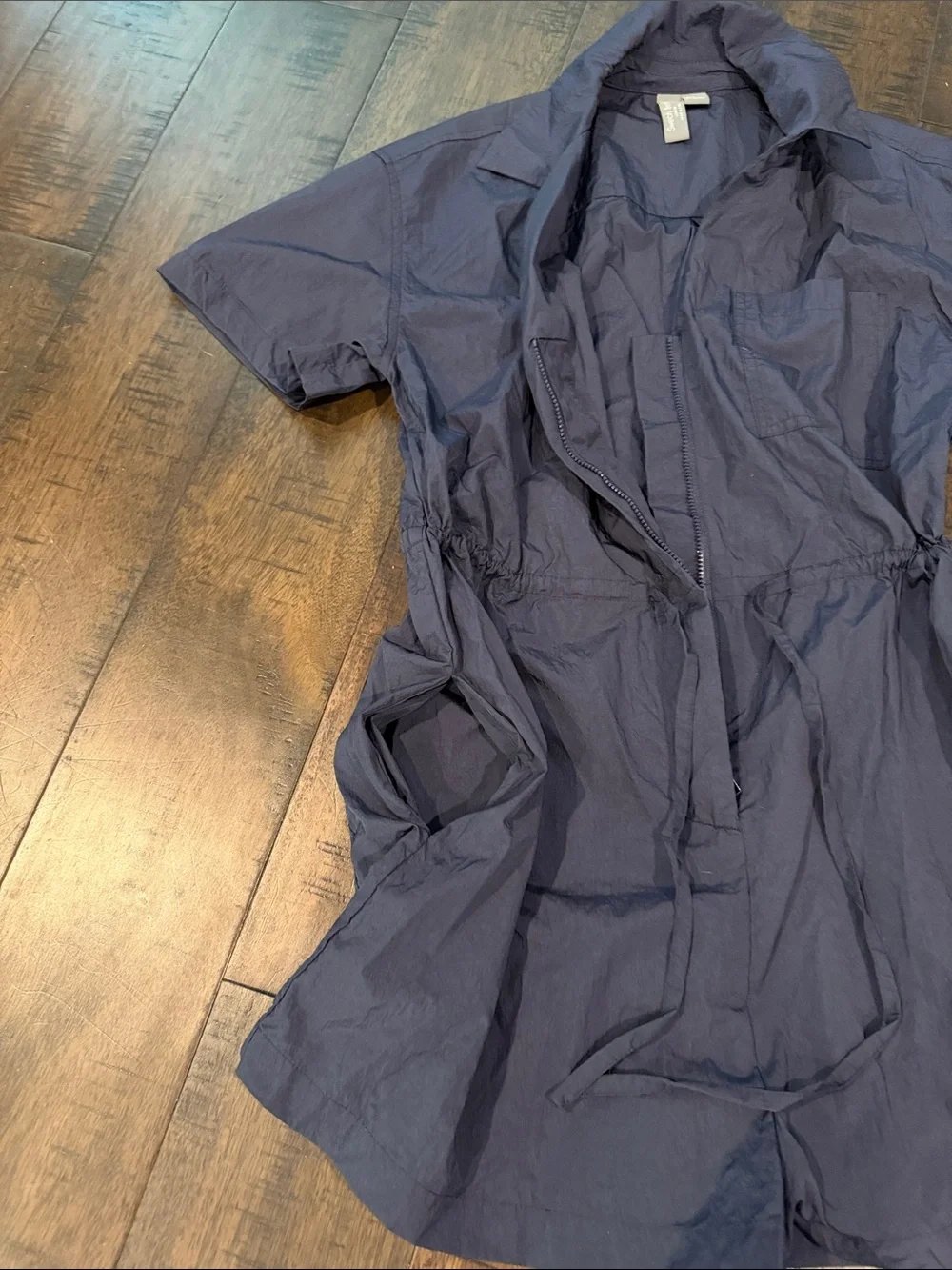 Sweaty Betty Navy Short-Sleeve Romper